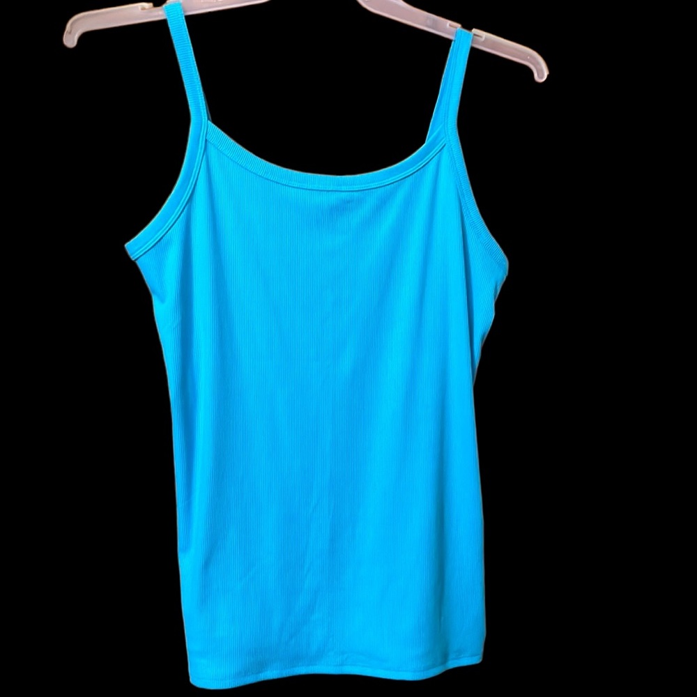 NWT No Boundaries Blue Low Back Ribbed Girls Tank Top Cami Size XL (15-17)